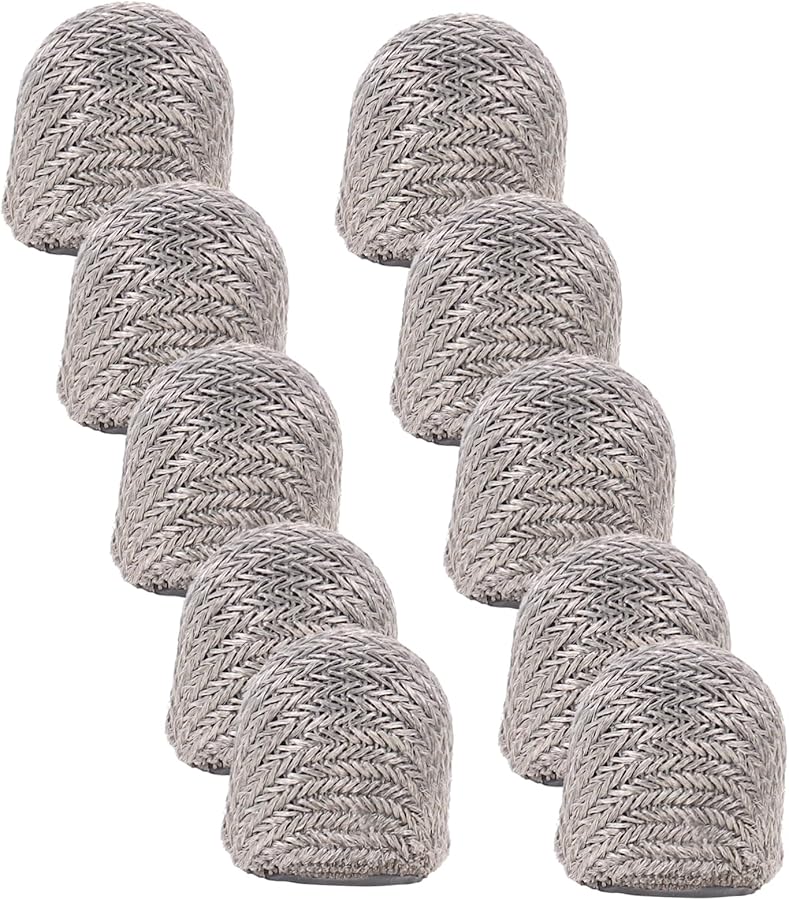 10pcs Silver Fiber Mesh Capacitive Stylus Pen Tips Compatible with Touch Screen Devices - Image 2